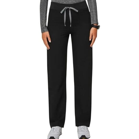 FIGS Women’s High Waisted Livingston Scrub Black Pants XXL Tall - Picture 2 of 7